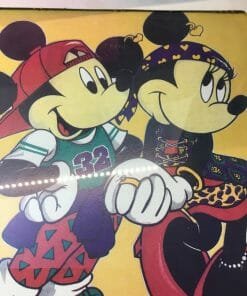 Vintage carnival fair Prize Glass Mickey and Minnie 1980's- Sports Love