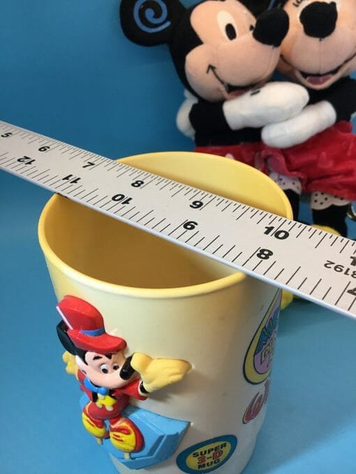 Vintage Mickey's Diamond Jubilee Walt Disney's World on Ice Mug Cup- Barnum Bailey Ringling Brothers 1990 3D cup- Mug
