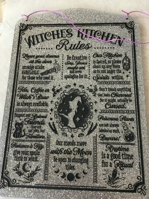 Handcrafted Kitchen Rules- Witch Humor