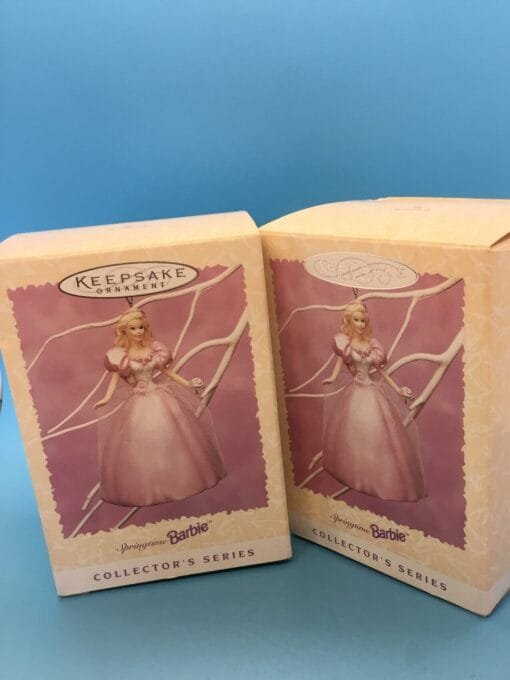1996 Barbie Easter Collection Keepsake Ornaments – Pretty in Pink Springtime Set of 2 - Image 10
