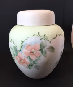 Vintage hand-painted vase 1974 with lid.