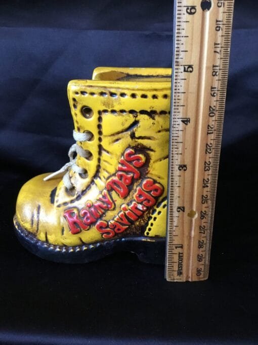 Vintage 70s Rainy Days Shoe Savings Bank – Kids Money Management - Image 7