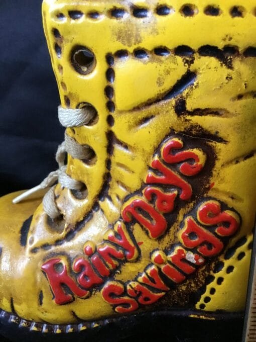 Vintage 70s Rainy Days Shoe Savings Bank – Kids Money Management - Image 8