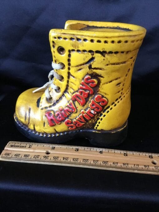 Vintage 70s Rainy Days Shoe Savings Bank – Kids Money Management - Image 10