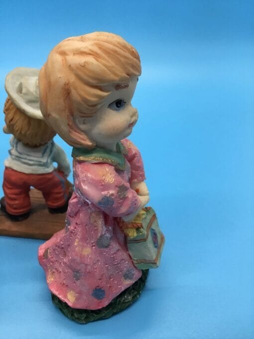 Vintage Straw Hat Boy, Pretty in Pink Girl, and Baby Sailor Ceramic Collectibles - Image 6
