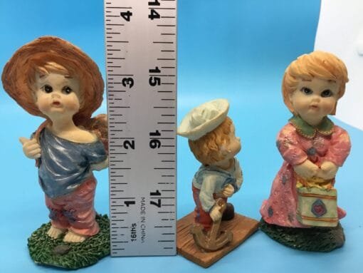 Vintage Straw Hat Boy, Pretty in Pink Girl, and Baby Sailor Ceramic Collectibles - Image 9