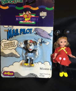 Vintage Just Toys Bend-ems Mickey's The Mail Pilot Bendable Mini figure - Minnie # 12502