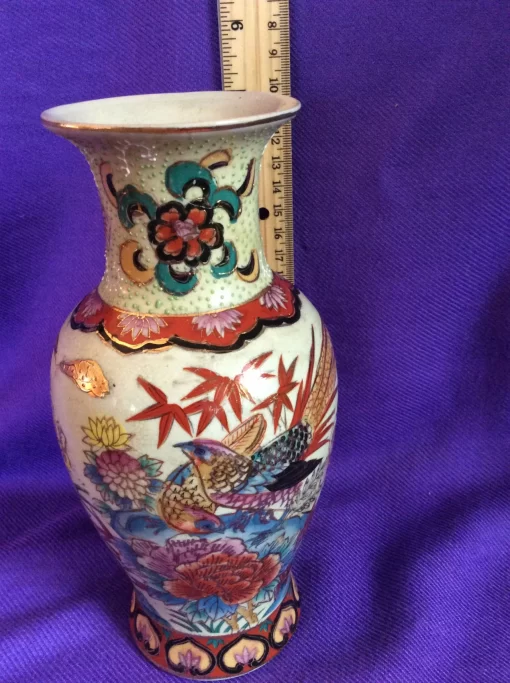 Exquisite Vintage Hand-Painted Japanese Vase - Image 7