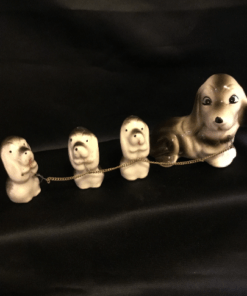 Vintage Mama Dog with Pups -Made in Japan 1950's