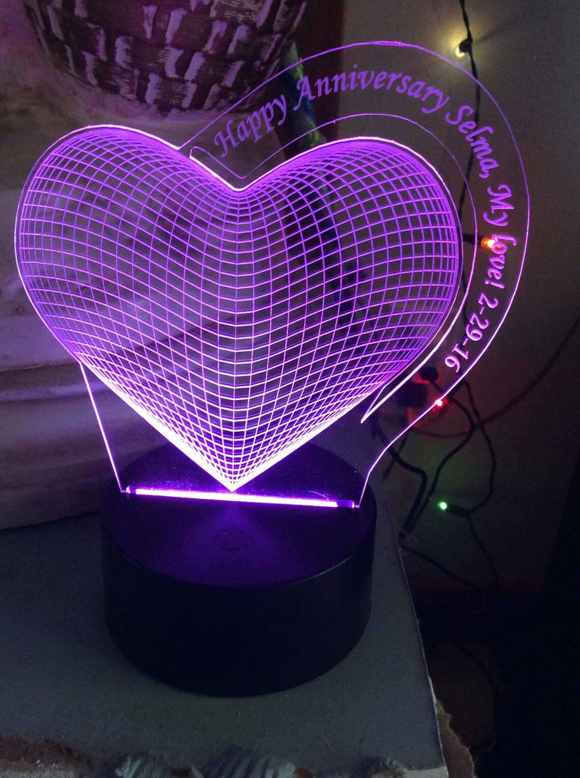 3D illusion LED Lamp Stitch – Art from Heart