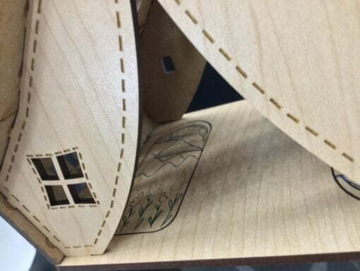 Wooden Tent Tea Light holder - Image 2