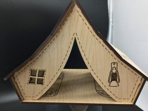 Wooden Tent Tea Light holder - Image 8