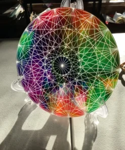 Rainbow Sacred Geometry Charger Plate