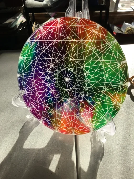 Rainbow Sacred Geometry Charger Plate