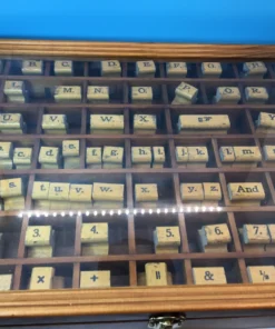 Full View of Vintage Rubber Stamp Set with Case