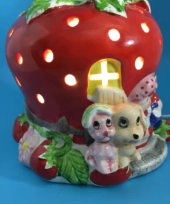 Close-up of lamp with character detail and light reflections